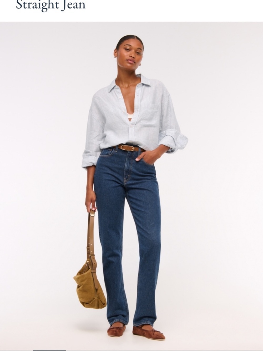 Abercrombie & Fitch Straight-Leg Jeans in Dark Blue